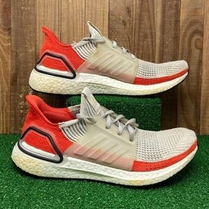 adidas UltraBoost 19 F35245 Raw White/Active Orange Men's SZ 9